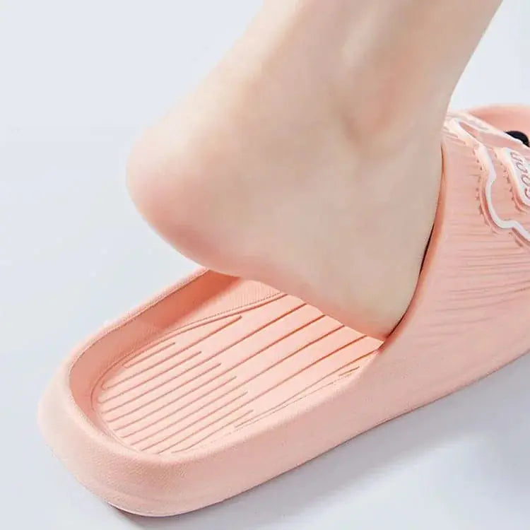 cartoon bear slippers | eva foam house shoes | lightweight bathroom slippers | ultrasonic cleaning