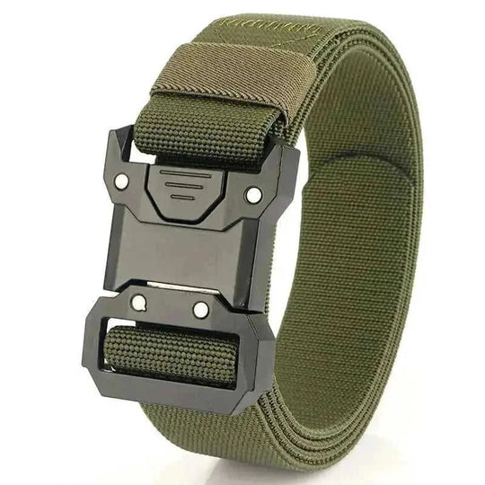 New Quick Release Tactical Release Buckle Braided Elastic Belt Men Sapphire Blue - packaging and presentation