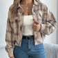 Womens Button Down Shirts Jacket Long Sleeve Plaid Shackets Business Casual Blouse Top Meifu Market