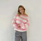 Loose Striped Pullover Sweater Fashion Versatile Long-sleeved Knitted Tops For Women Clothing S - color variant display