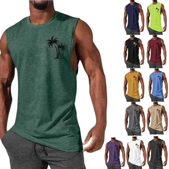 quick-dry fabric muscle tank | moisture-wicking workout vest | sleeveless athletic shirt for men | energy saving