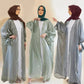 lace-up satin cardigan robe | open front abaya with bow | lily satin kimono robe | ultrasonic cleaning