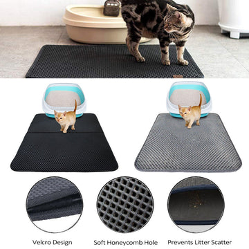 Waterproof Pet Cat Litter Mat EVA Double Layer Cat Litter Trapping Pet Litter Cat Mat Clean Pad Products For Cats Accessories Meifu Market