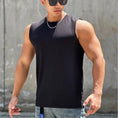 quick-dry fabric workout vest | breathable sleeveless training top | mens striped running tank top | energy saving