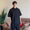 Wheat Ear Jacquard Polo — Men's Relaxed Knit Summer Shirt