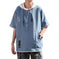 Mens Loose-fitting Casual Mock Two-piece Short-sleeve Shirt XL - reverse side showing construction