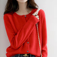 Women's Knitted Cardigan Sweater - Solid Color Loose Fit Button Front Coat Meifu Market