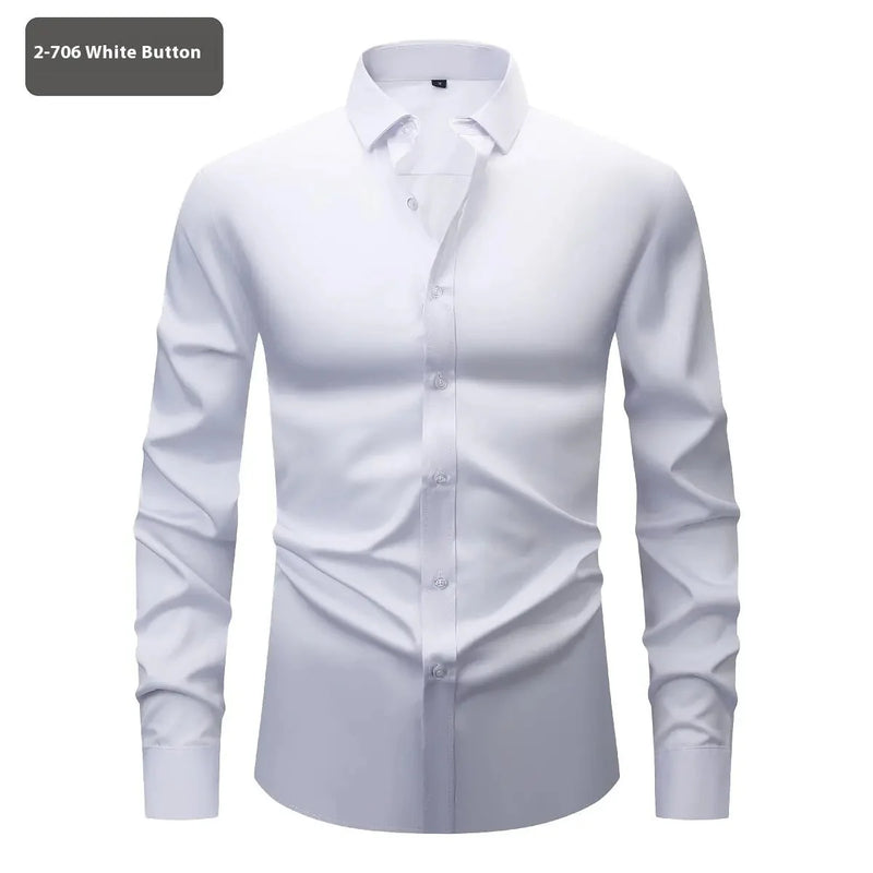 four-way stretch fabric | moisture-wicking long sleeve shirt | slim fit stretch shirt | ultrasonic cleaning
