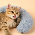 ultra-soft pet pillow | u-shaped cat bed | fluffy calming toy | ultrasonic cleaning