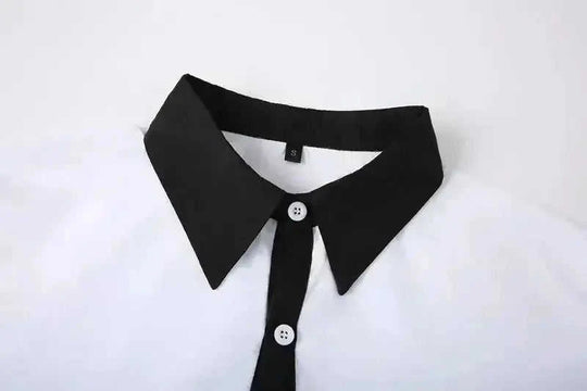 A Handsome Business And Fashionable Long-sleeved Shirt With Contrasting Colors For A Teenage Man - lifestyle (pattern:...