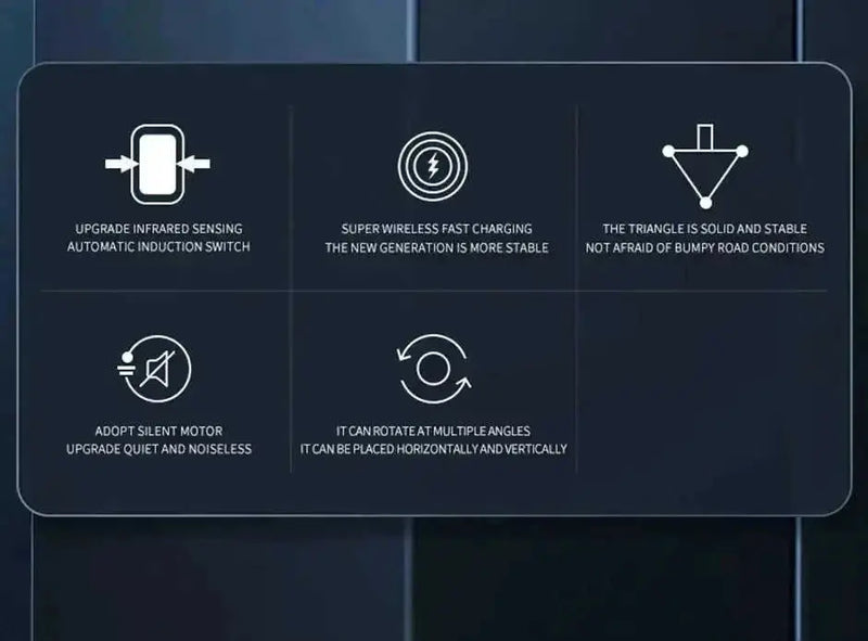 w fast wireless charger | automatic magnetic phone holder | car air vent mount | ultrasonic cleaning