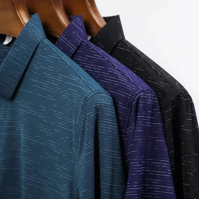 quick-dry polo shirt | breathable cotton blend | moisture-wicking fabric | energy saving