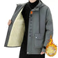 fleece-lined jacket for men | winter warm hooded coat | thick insulated mens jacket | energy saving