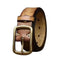 vintage distressed leather belt | brass buckle belt for men | genuine cowhide leather belt | energy saving
