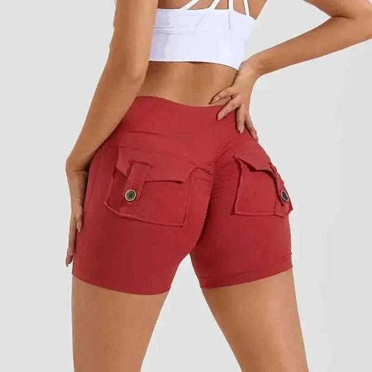 high-waisted compression shorts | quick-dry nylon fabric | 4-way stretch material | energy saving