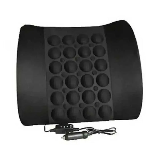 12V Car Massager Chair Pad - Neck & Waist Pillow for Pain Relief - view 8 (material: cotton | pattern: check)