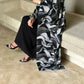 abaya with drop shoulder sleeves | printed kaftan robe | long sleeve maxi dress | ultrasonic cleaning