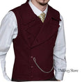 victorian double-breasted vest | woolen suit vest for men | three-piece suit accessory | energy saving