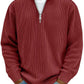 ribbed corduroy jacket | stand collar zipper jacket | long sleeve casual shirt | energy saving