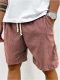 heavyweight corduroy shorts | mens drawstring waist shorts | casual cargo pocket shorts | ultrasonic cleaning