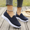 Large Size Mesh Breathable Flat Solid Color Casual Flyknit Pumps Meifu Market