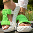 Platform Sandals Summer Braided Knit Hollow Open Toe Slipper Sandals - Anklet Not Included Meifu Market