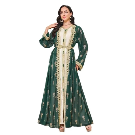 premium cotton blend fabric | plus size abaya dress set | modest islamic clothing women | ultrasonic cleaning