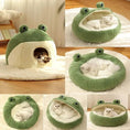 Pet Cat Dog Nest Little Frog Series Warm Plush Mat Autumn Winter Pet House Full Package Nest For Small Cats Dogs Within 5KG Meifu Market