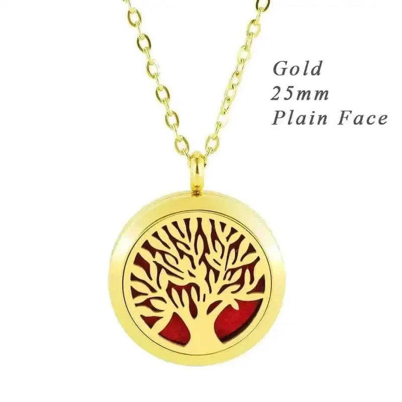 stainless steel pendant necklace | tree of life diffuser necklace | essential oil jewelry for women | ultrasonic cleaning