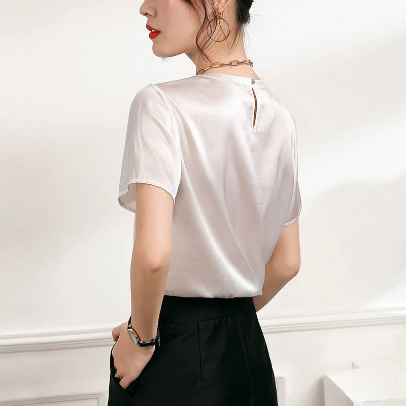 pure silk blouse | european style silk shirt | luxury silk blouse women | energy saving