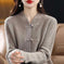 womens cashmere cardigan | chinese retro buckle cardigan | soft cashmere sweater | energy saving