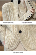 pure wool cardigan | stand collar sweater | loose knitted coat | energy saving
