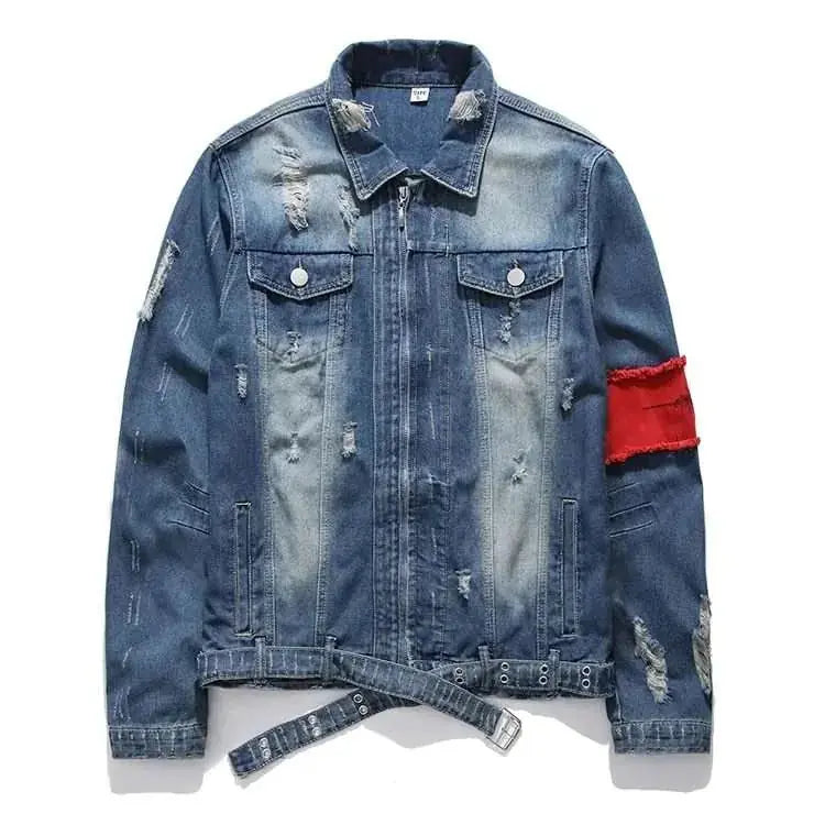 heavyweight denim jacket | embroidered denim jacket | vintage style denim | energy saving