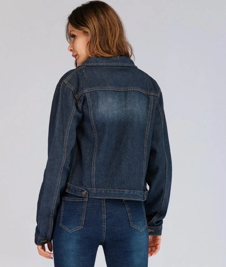slim fit denim jacket | short denim jacket for women | loose fit womens jacket | energy saving