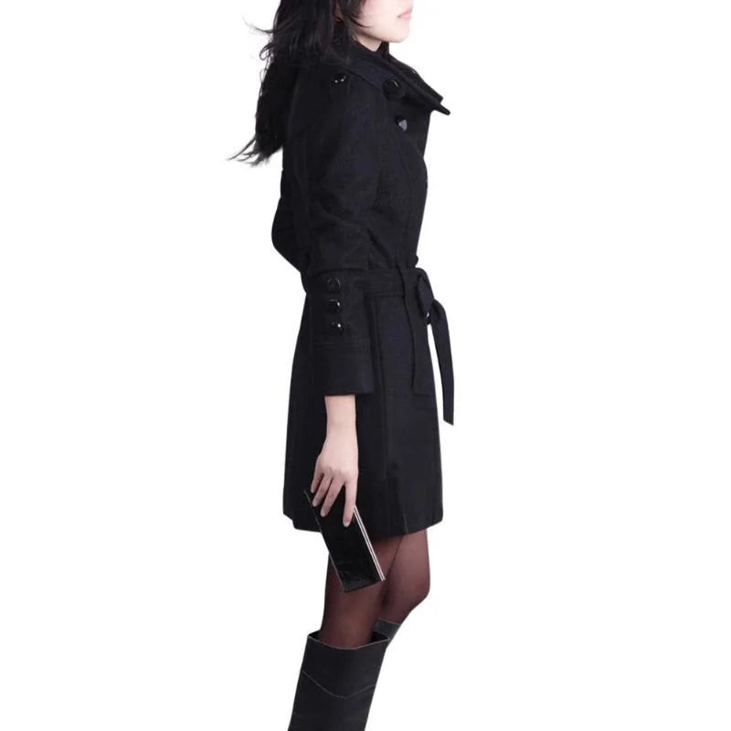 warm woolen trench coat | stylish winter coat women | heavy-duty wool coat | energy saving