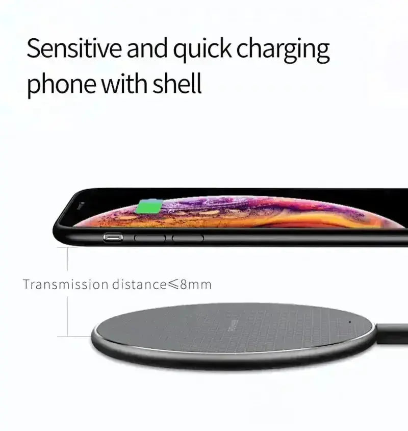 w fast wireless charger | rugged phone compatible charger | qi-certified charging pad | ultrasonic cleaning