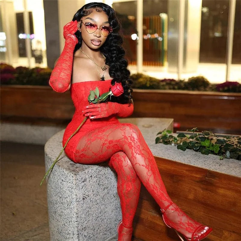 lace tube top for women | high waist body stocking | tight long pants suit | energy saving