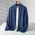 pure wool cardigan | double-strand knit sweater | stand collar cashmere | ultrasonic cleaning