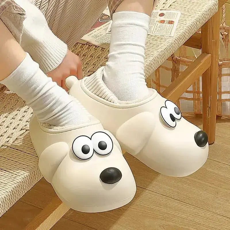 warm fuzzy slippers | eva dog shoes | winter house footwear | ultrasonic cleaning