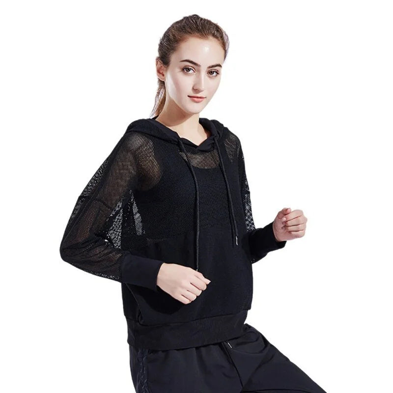 ultra-soft gauze fabric | breathable workout hoodie | lightweight fitness wear | energy saving