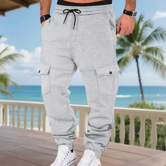 Fleece-lined Multi-pocket Cargo Outdoor Sports Casual Pants