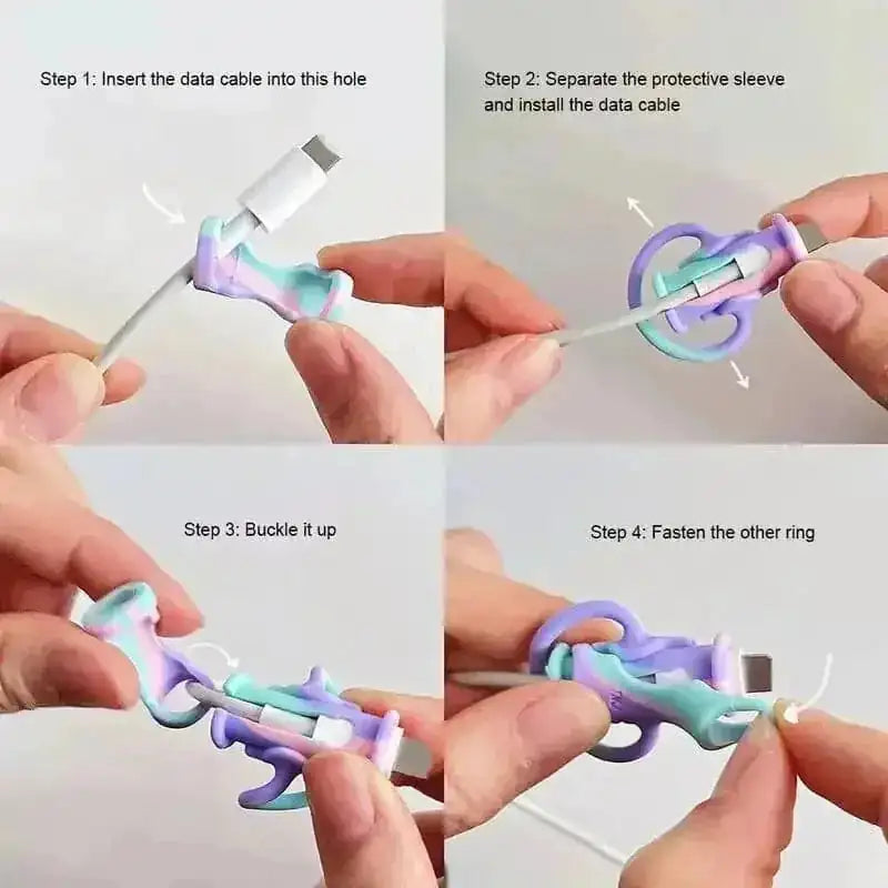 anti-break cable protector | nylon braided charging cable saver | cord organizer for travel | ultrasonic cleaning