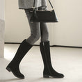 Women's Solid Color Fashion Frosted Long Martin Suede Boots Meifu Market