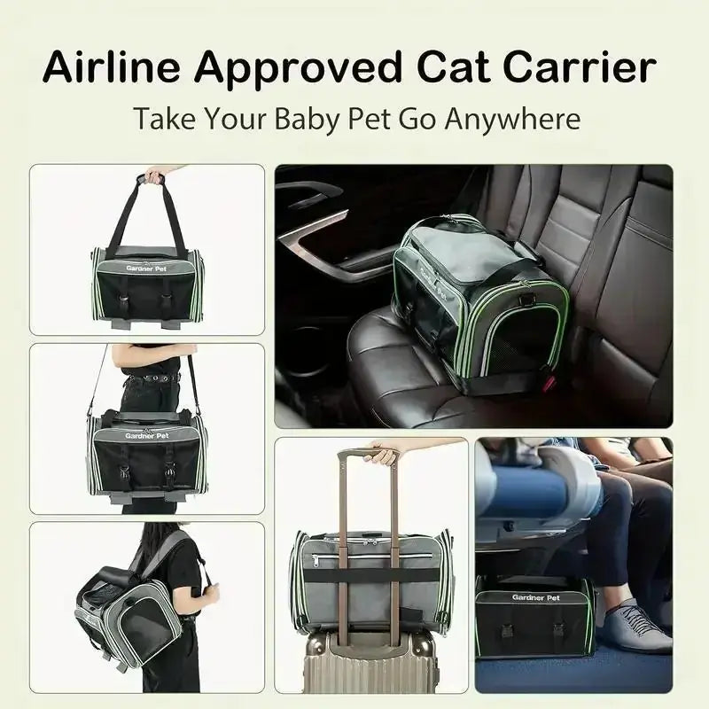 Expandable, Foldable, Portable Pet Carrier With Wheels And Six Sides For Cats And Small Dogs. Meifu Market
