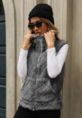 Women's Clothing Cardigan Zipper Loose Diamond Lattice Coat Plush Vest Meifu Market