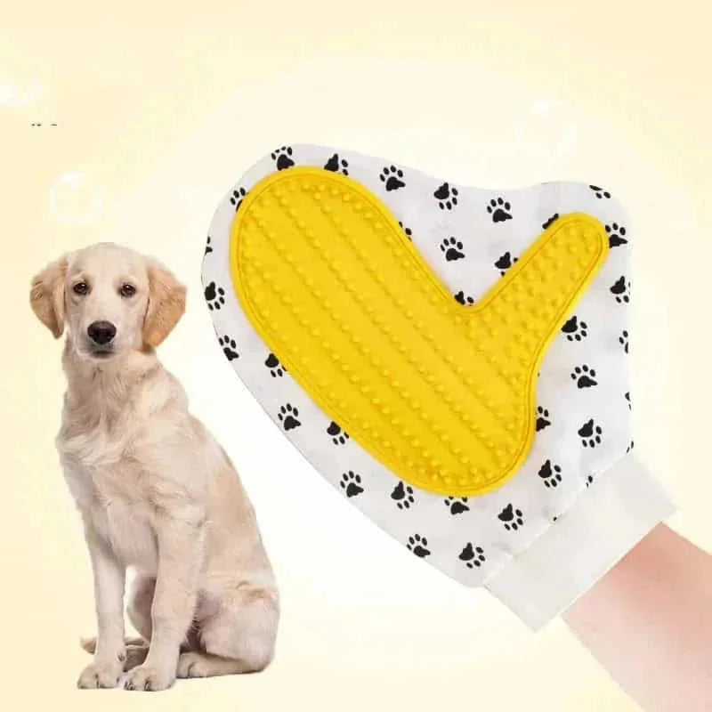 silicone grooming glove | pet deshedding brush | gentle cat grooming tool | energy saving