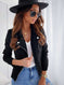 Zip-up Lapel Jacket With Pockets Ins Fashion Long Sleeve Short Tops Women's Clothing Meifu Market