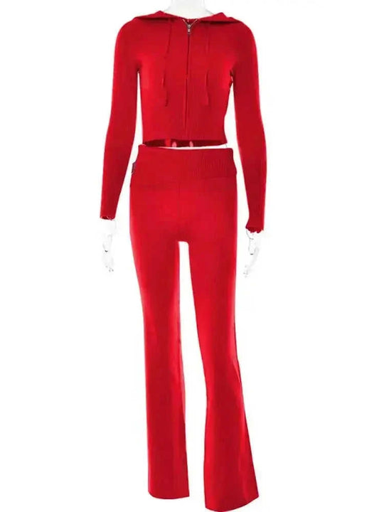 premium cotton blend fabric | two-piece hoodie set | versatile lounge wear | energy saving