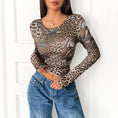 Women's Vintage Leopard Print Long-sleeved T-shirt Meifu Market