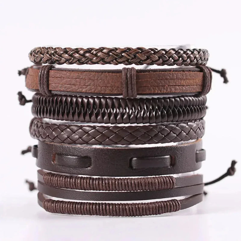 genuine leather bracelet | adjustable woven bracelet | multi-layer charm bracelet | ultrasonic cleaning